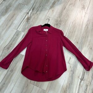 XiRENA Crimson Button-Down Shirt